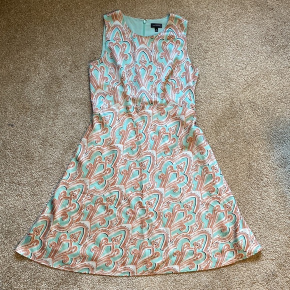 EUC Women’s Size 8 The Limited Dress in Mint and Coral, Sleeveless, Flowy - Picture 4 of 11